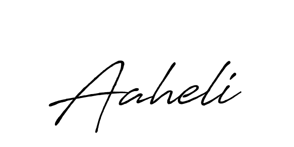 How to make Aaheli name signature. Use Antro_Vectra_Bolder style for creating short signs online. This is the latest handwritten sign. Aaheli signature style 7 images and pictures png