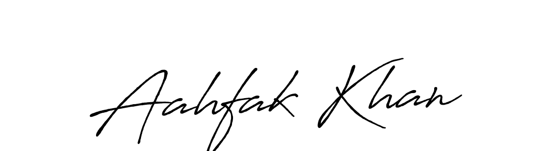 Use a signature maker to create a handwritten signature online. With this signature software, you can design (Antro_Vectra_Bolder) your own signature for name Aahfak Khan. Aahfak Khan signature style 7 images and pictures png