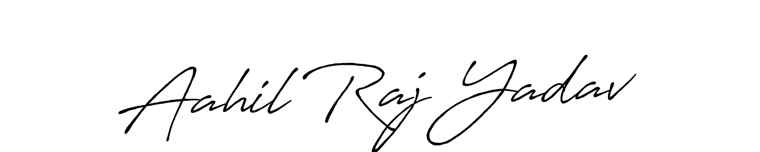 How to make Aahil Raj Yadav signature? Antro_Vectra_Bolder is a professional autograph style. Create handwritten signature for Aahil Raj Yadav name. Aahil Raj Yadav signature style 7 images and pictures png