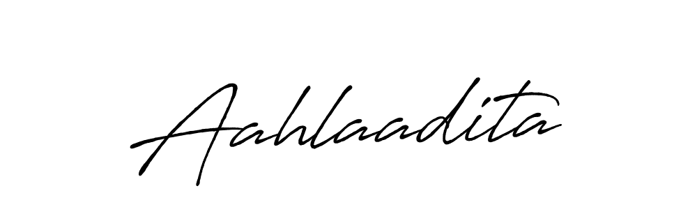 Create a beautiful signature design for name Aahlaadita. With this signature (Antro_Vectra_Bolder) fonts, you can make a handwritten signature for free. Aahlaadita signature style 7 images and pictures png