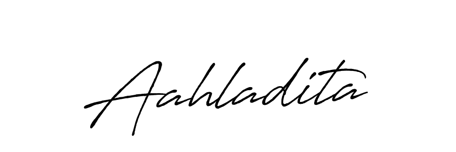 if you are searching for the best signature style for your name Aahladita. so please give up your signature search. here we have designed multiple signature styles  using Antro_Vectra_Bolder. Aahladita signature style 7 images and pictures png