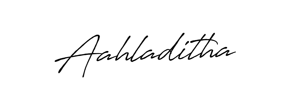 Use a signature maker to create a handwritten signature online. With this signature software, you can design (Antro_Vectra_Bolder) your own signature for name Aahladitha. Aahladitha signature style 7 images and pictures png