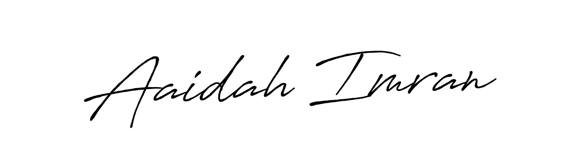 Use a signature maker to create a handwritten signature online. With this signature software, you can design (Antro_Vectra_Bolder) your own signature for name Aaidah Imran. Aaidah Imran signature style 7 images and pictures png