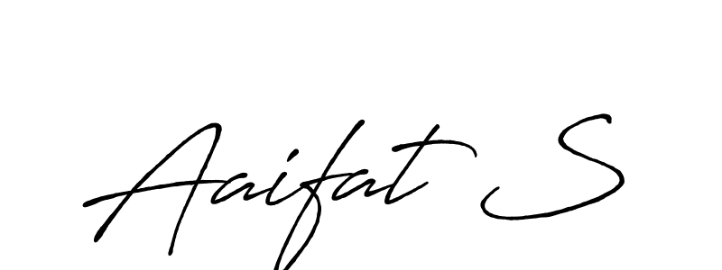 Make a beautiful signature design for name Aaifat S. Use this online signature maker to create a handwritten signature for free. Aaifat S signature style 7 images and pictures png