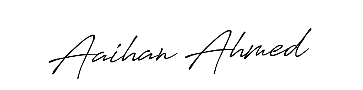 Use a signature maker to create a handwritten signature online. With this signature software, you can design (Antro_Vectra_Bolder) your own signature for name Aaihan Ahmed. Aaihan Ahmed signature style 7 images and pictures png