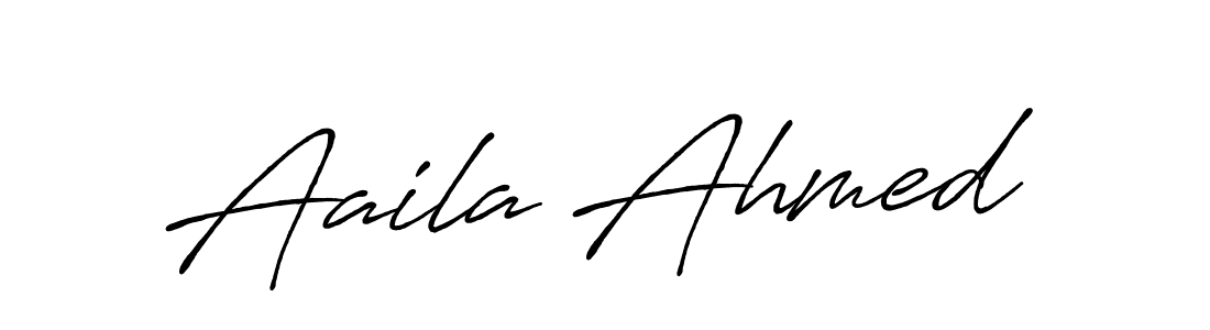 Aaila Ahmed stylish signature style. Best Handwritten Sign (Antro_Vectra_Bolder) for my name. Handwritten Signature Collection Ideas for my name Aaila Ahmed. Aaila Ahmed signature style 7 images and pictures png