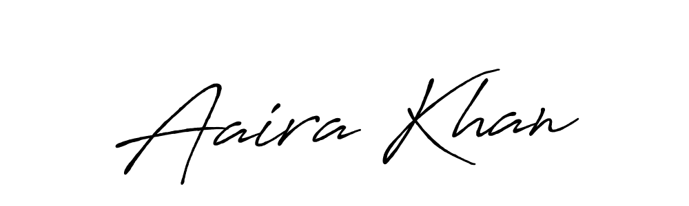 Design your own signature with our free online signature maker. With this signature software, you can create a handwritten (Antro_Vectra_Bolder) signature for name Aaira Khan. Aaira Khan signature style 7 images and pictures png