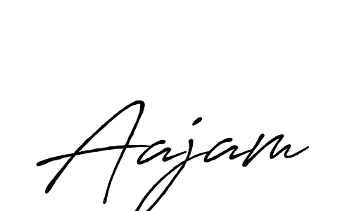 How to make Aajam name signature. Use Antro_Vectra_Bolder style for creating short signs online. This is the latest handwritten sign. Aajam signature style 7 images and pictures png