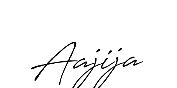 How to make Aajija name signature. Use Antro_Vectra_Bolder style for creating short signs online. This is the latest handwritten sign. Aajija signature style 7 images and pictures png