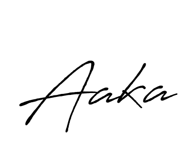 Design your own signature with our free online signature maker. With this signature software, you can create a handwritten (Antro_Vectra_Bolder) signature for name Aaka. Aaka signature style 7 images and pictures png