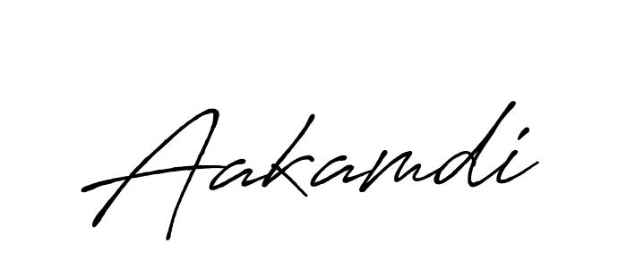 How to make Aakamdi name signature. Use Antro_Vectra_Bolder style for creating short signs online. This is the latest handwritten sign. Aakamdi signature style 7 images and pictures png