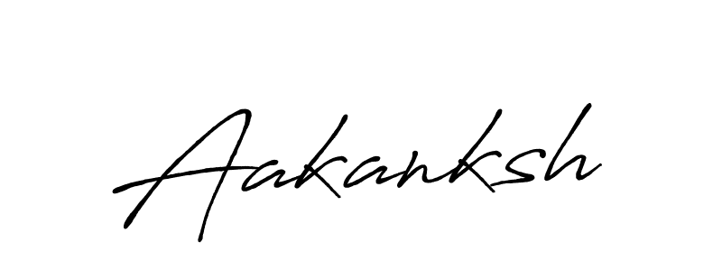 How to make Aakanksh name signature. Use Antro_Vectra_Bolder style for creating short signs online. This is the latest handwritten sign. Aakanksh signature style 7 images and pictures png