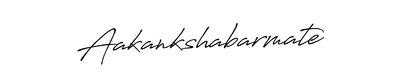 How to make Aakankshabarmate name signature. Use Antro_Vectra_Bolder style for creating short signs online. This is the latest handwritten sign. Aakankshabarmate signature style 7 images and pictures png