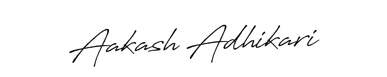 How to make Aakash Adhikari signature? Antro_Vectra_Bolder is a professional autograph style. Create handwritten signature for Aakash Adhikari name. Aakash Adhikari signature style 7 images and pictures png