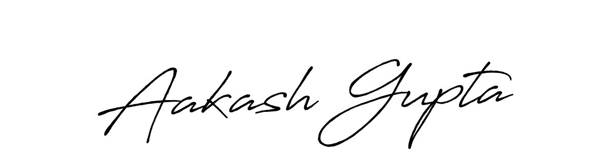 Create a beautiful signature design for name Aakash Gupta. With this signature (Antro_Vectra_Bolder) fonts, you can make a handwritten signature for free. Aakash Gupta signature style 7 images and pictures png