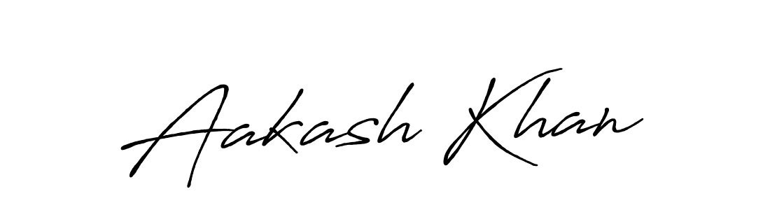 How to make Aakash Khan name signature. Use Antro_Vectra_Bolder style for creating short signs online. This is the latest handwritten sign. Aakash Khan signature style 7 images and pictures png