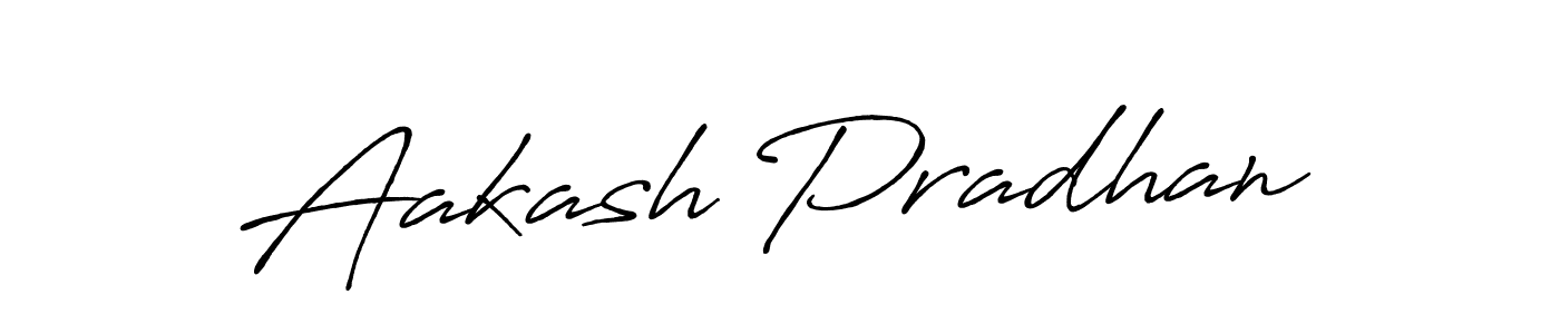 Make a beautiful signature design for name Aakash Pradhan. With this signature (Antro_Vectra_Bolder) style, you can create a handwritten signature for free. Aakash Pradhan signature style 7 images and pictures png