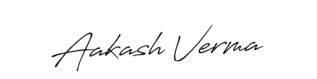 How to make Aakash Verma name signature. Use Antro_Vectra_Bolder style for creating short signs online. This is the latest handwritten sign. Aakash Verma signature style 7 images and pictures png