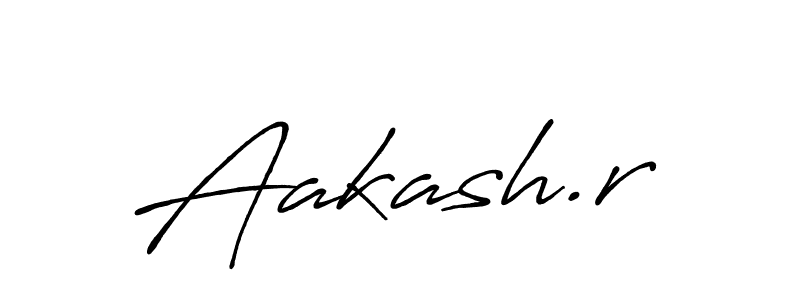 Make a beautiful signature design for name Aakash.r. With this signature (Antro_Vectra_Bolder) style, you can create a handwritten signature for free. Aakash.r signature style 7 images and pictures png