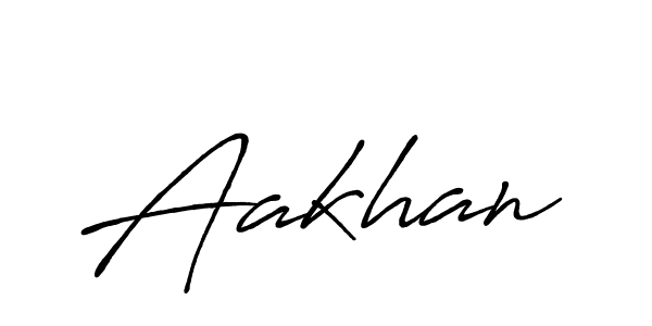 Design your own signature with our free online signature maker. With this signature software, you can create a handwritten (Antro_Vectra_Bolder) signature for name Aakhan. Aakhan signature style 7 images and pictures png