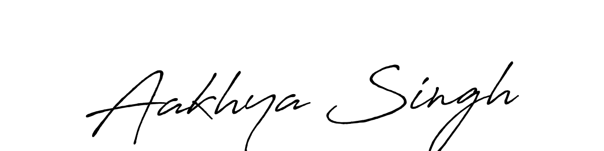 Aakhya Singh stylish signature style. Best Handwritten Sign (Antro_Vectra_Bolder) for my name. Handwritten Signature Collection Ideas for my name Aakhya Singh. Aakhya Singh signature style 7 images and pictures png