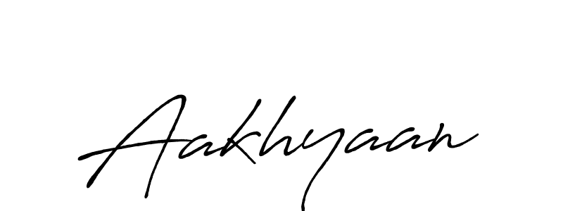 Make a beautiful signature design for name Aakhyaan. With this signature (Antro_Vectra_Bolder) style, you can create a handwritten signature for free. Aakhyaan signature style 7 images and pictures png