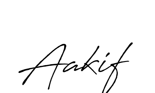 How to make Aakif signature? Antro_Vectra_Bolder is a professional autograph style. Create handwritten signature for Aakif name. Aakif signature style 7 images and pictures png