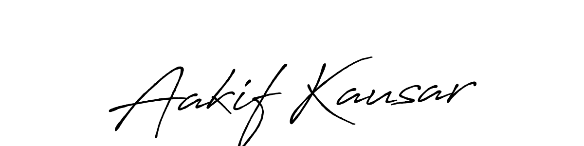Aakif Kausar stylish signature style. Best Handwritten Sign (Antro_Vectra_Bolder) for my name. Handwritten Signature Collection Ideas for my name Aakif Kausar. Aakif Kausar signature style 7 images and pictures png