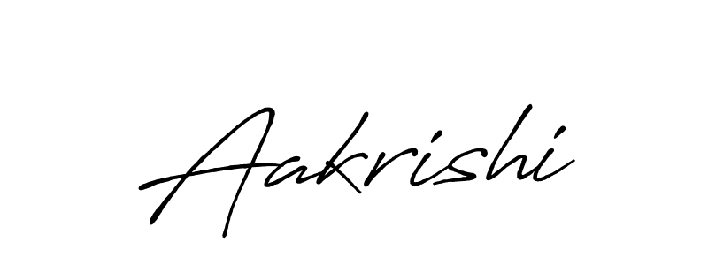How to make Aakrishi name signature. Use Antro_Vectra_Bolder style for creating short signs online. This is the latest handwritten sign. Aakrishi signature style 7 images and pictures png