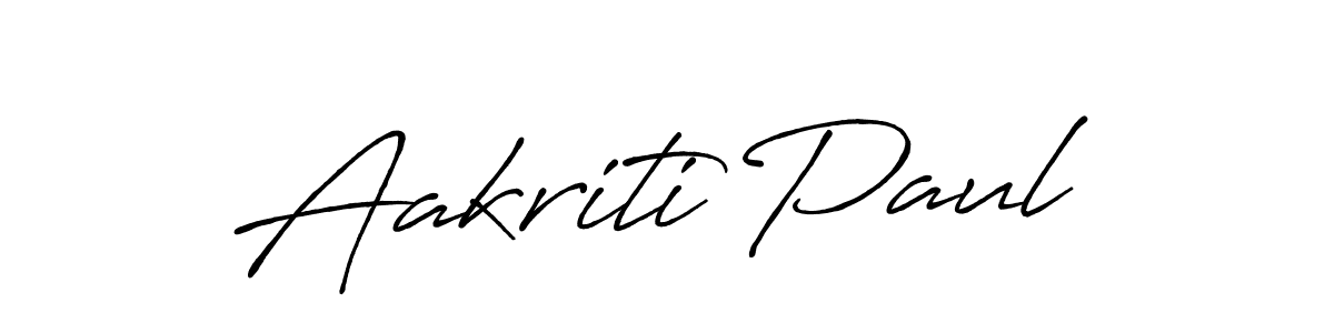 Make a short Aakriti Paul signature style. Manage your documents anywhere anytime using Antro_Vectra_Bolder. Create and add eSignatures, submit forms, share and send files easily. Aakriti Paul signature style 7 images and pictures png