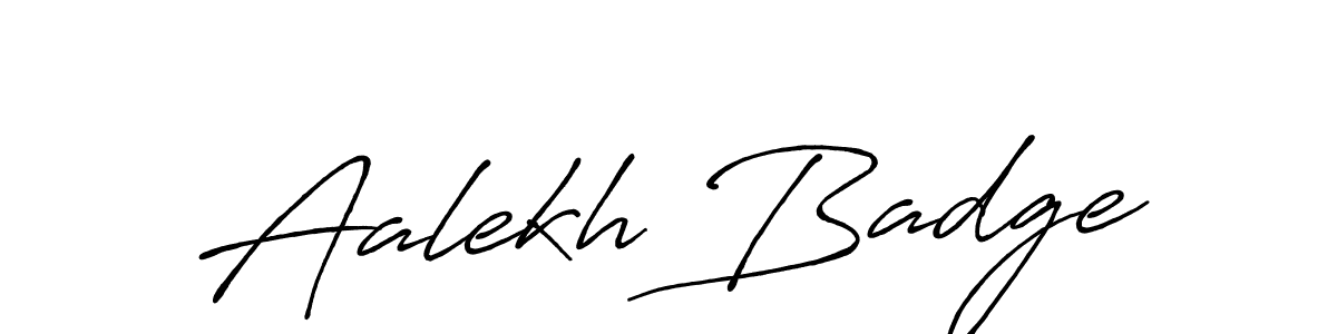 Also You can easily find your signature by using the search form. We will create Aalekh Badge name handwritten signature images for you free of cost using Antro_Vectra_Bolder sign style. Aalekh Badge signature style 7 images and pictures png