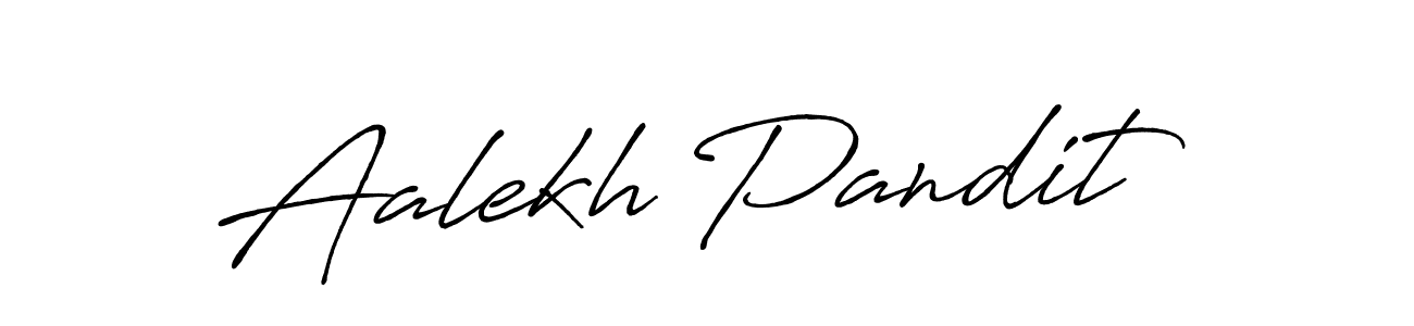 Create a beautiful signature design for name Aalekh Pandit. With this signature (Antro_Vectra_Bolder) fonts, you can make a handwritten signature for free. Aalekh Pandit signature style 7 images and pictures png