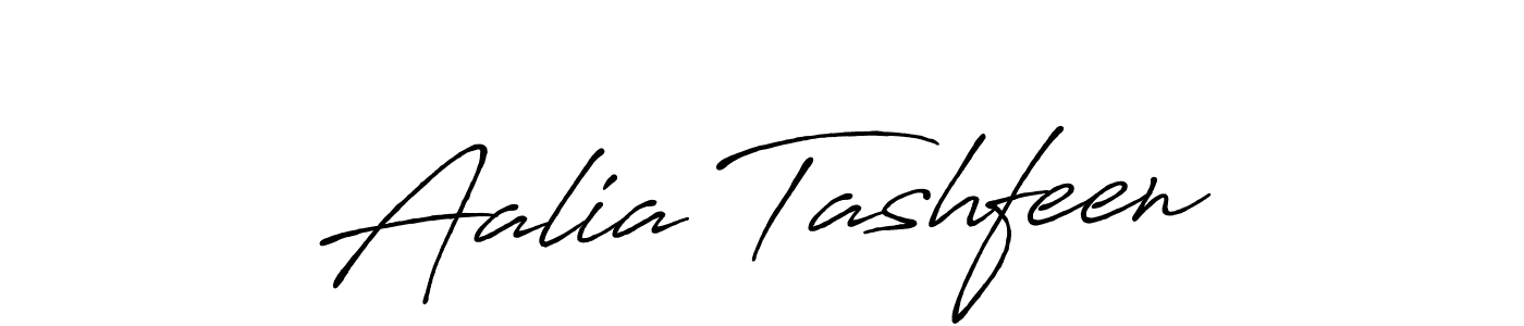 Create a beautiful signature design for name Aalia Tashfeen. With this signature (Antro_Vectra_Bolder) fonts, you can make a handwritten signature for free. Aalia Tashfeen signature style 7 images and pictures png
