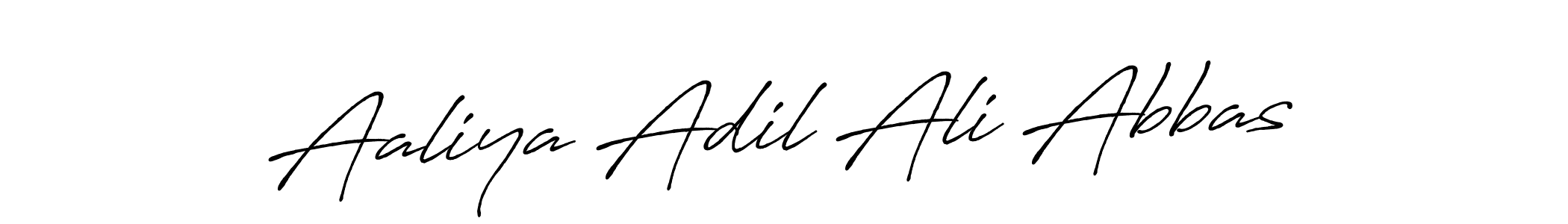 How to make Aaliya Adil Ali Abbas name signature. Use Antro_Vectra_Bolder style for creating short signs online. This is the latest handwritten sign. Aaliya Adil Ali Abbas signature style 7 images and pictures png