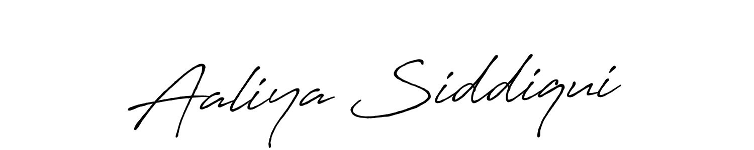 Use a signature maker to create a handwritten signature online. With this signature software, you can design (Antro_Vectra_Bolder) your own signature for name Aaliya Siddiqui. Aaliya Siddiqui signature style 7 images and pictures png