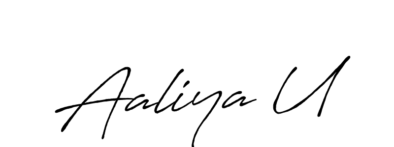 Best and Professional Signature Style for Aaliya U. Antro_Vectra_Bolder Best Signature Style Collection. Aaliya U signature style 7 images and pictures png