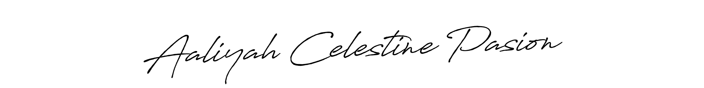 The best way (Antro_Vectra_Bolder) to make a short signature is to pick only two or three words in your name. The name Aaliyah Celestine Pasion include a total of six letters. For converting this name. Aaliyah Celestine Pasion signature style 7 images and pictures png