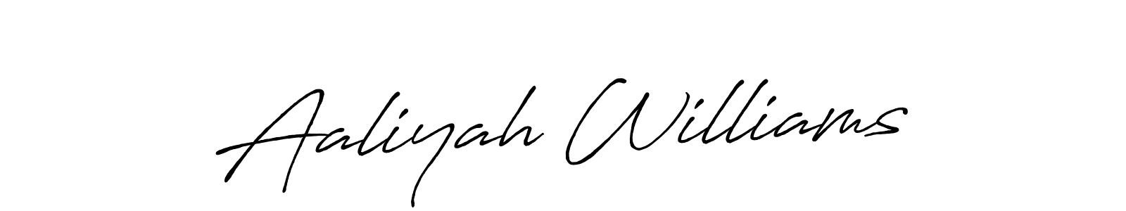 Also You can easily find your signature by using the search form. We will create Aaliyah Williams name handwritten signature images for you free of cost using Antro_Vectra_Bolder sign style. Aaliyah Williams signature style 7 images and pictures png