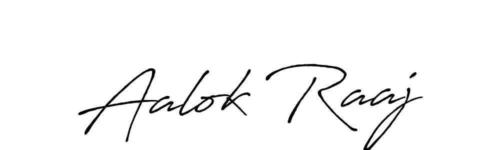 How to make Aalok Raaj name signature. Use Antro_Vectra_Bolder style for creating short signs online. This is the latest handwritten sign. Aalok Raaj signature style 7 images and pictures png