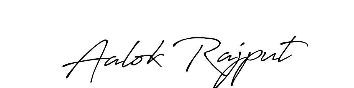 Create a beautiful signature design for name Aalok Rajput. With this signature (Antro_Vectra_Bolder) fonts, you can make a handwritten signature for free. Aalok Rajput signature style 7 images and pictures png