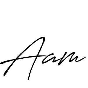 Design your own signature with our free online signature maker. With this signature software, you can create a handwritten (Antro_Vectra_Bolder) signature for name Aam. Aam signature style 7 images and pictures png