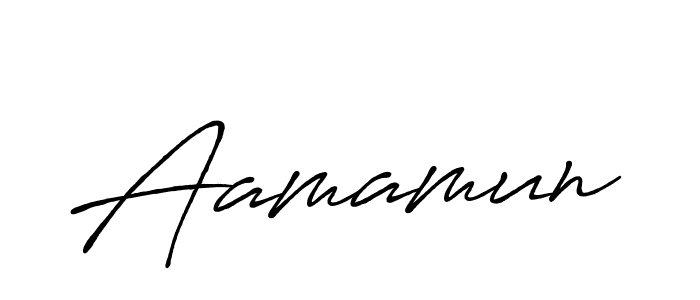 Create a beautiful signature design for name Aamamun. With this signature (Antro_Vectra_Bolder) fonts, you can make a handwritten signature for free. Aamamun signature style 7 images and pictures png