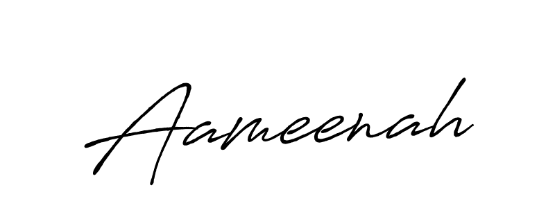 Make a beautiful signature design for name Aameenah. With this signature (Antro_Vectra_Bolder) style, you can create a handwritten signature for free. Aameenah signature style 7 images and pictures png