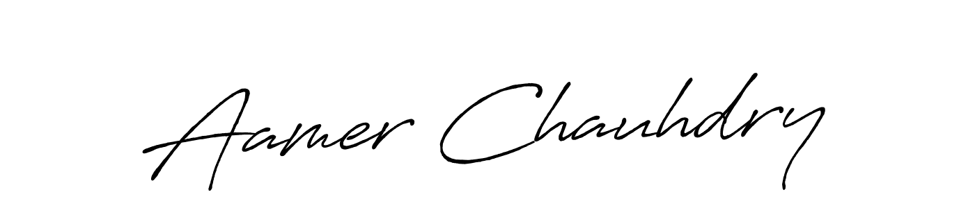 How to make Aamer Chauhdry signature? Antro_Vectra_Bolder is a professional autograph style. Create handwritten signature for Aamer Chauhdry name. Aamer Chauhdry signature style 7 images and pictures png