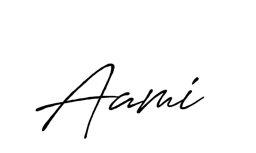 Design your own signature with our free online signature maker. With this signature software, you can create a handwritten (Antro_Vectra_Bolder) signature for name Aami . Aami  signature style 7 images and pictures png