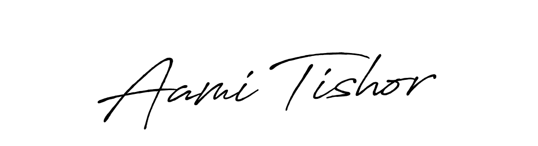 The best way (Antro_Vectra_Bolder) to make a short signature is to pick only two or three words in your name. The name Aami Tishor include a total of six letters. For converting this name. Aami Tishor signature style 7 images and pictures png