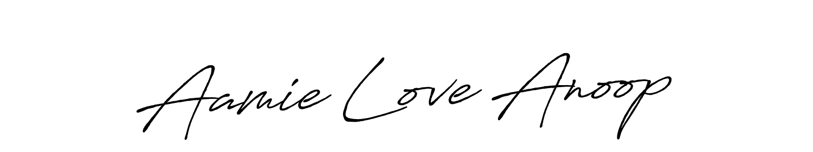 Design your own signature with our free online signature maker. With this signature software, you can create a handwritten (Antro_Vectra_Bolder) signature for name Aamie Love Anoop. Aamie Love Anoop signature style 7 images and pictures png