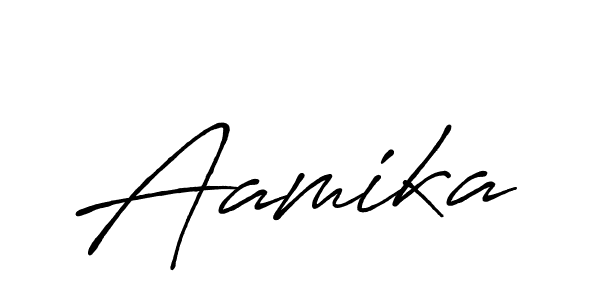 How to make Aamika signature? Antro_Vectra_Bolder is a professional autograph style. Create handwritten signature for Aamika name. Aamika signature style 7 images and pictures png