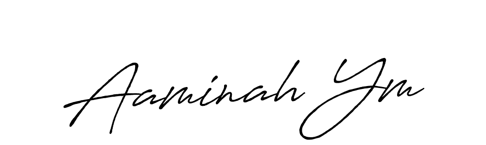 Make a beautiful signature design for name Aaminah Ym. With this signature (Antro_Vectra_Bolder) style, you can create a handwritten signature for free. Aaminah Ym signature style 7 images and pictures png
