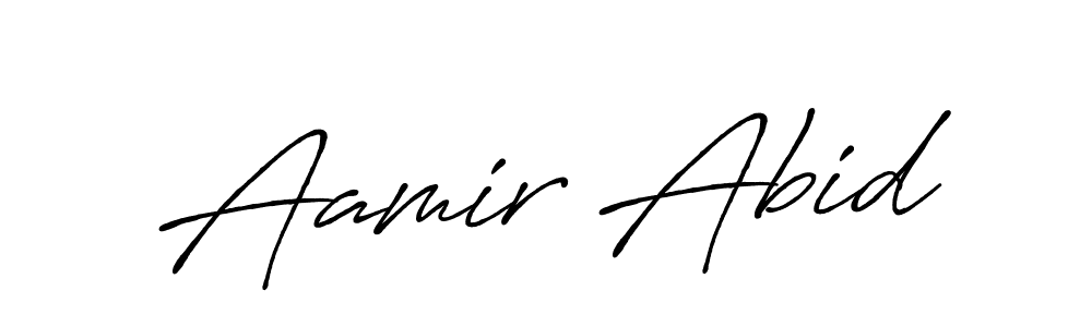 Create a beautiful signature design for name Aamir Abid. With this signature (Antro_Vectra_Bolder) fonts, you can make a handwritten signature for free. Aamir Abid signature style 7 images and pictures png